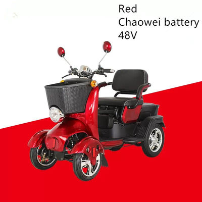 Veicolo elettrico domestico a quattro ruote piccolo scooter veicolo elettrico regolabile a tre posti per adulti e anziani per il tempo libero